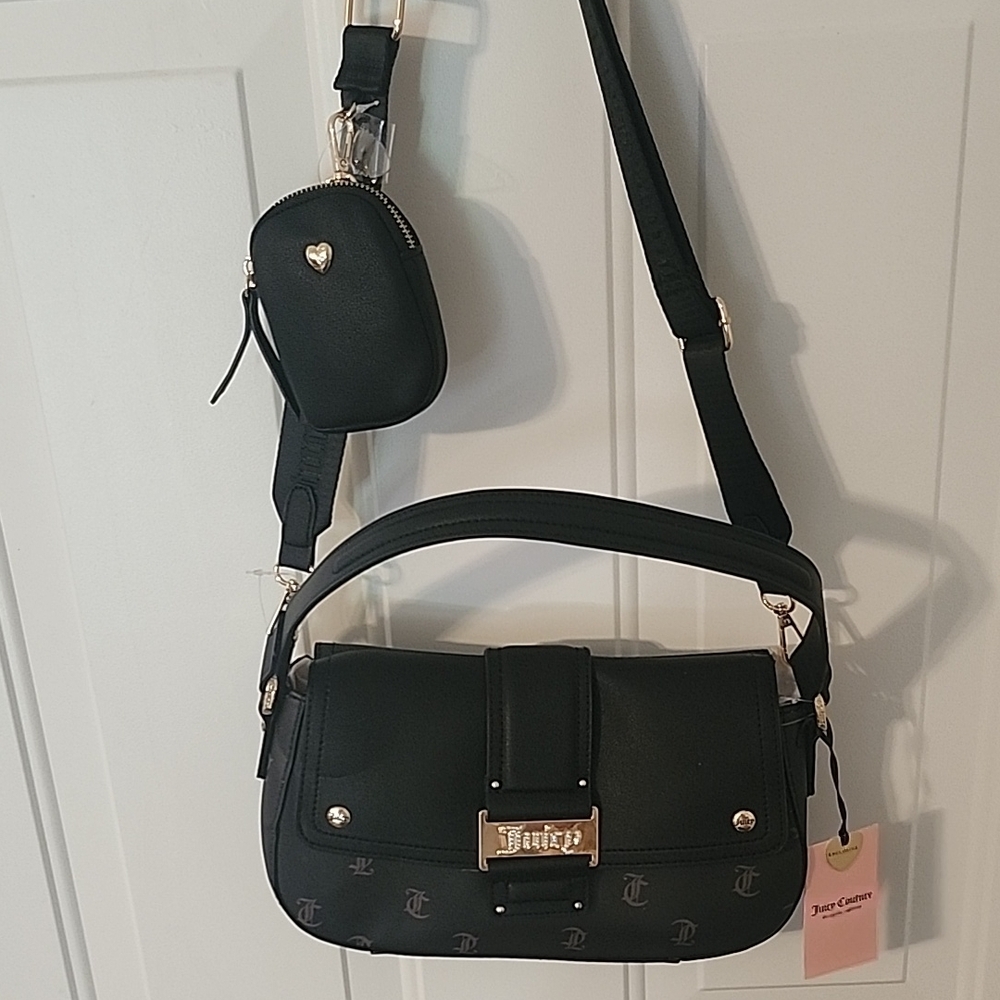 Exclusive Juicy Couture Black Designer Women's Bag with Pouch